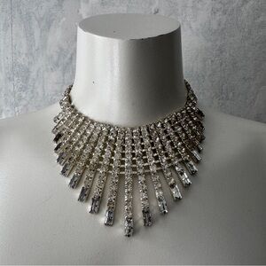 Rhinestone Choker Statement Necklace